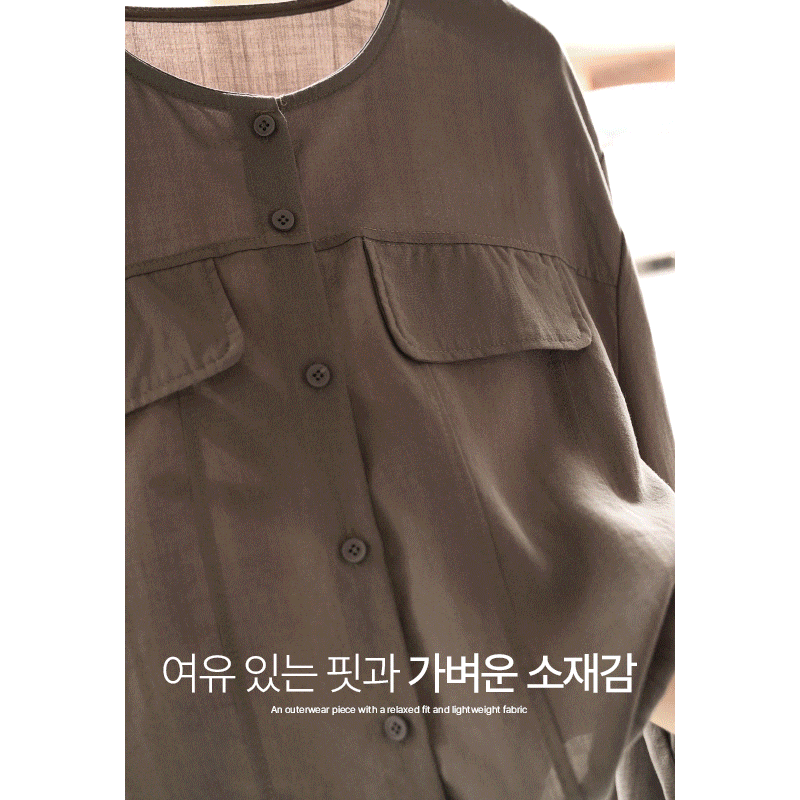 로렌 노카라 린넨 셔츠 나시세트
