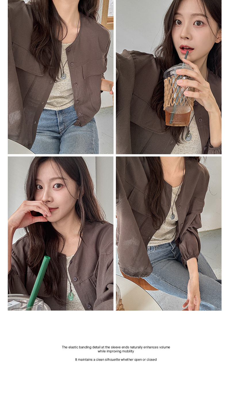로렌 노카라 린넨 셔츠 나시세트
