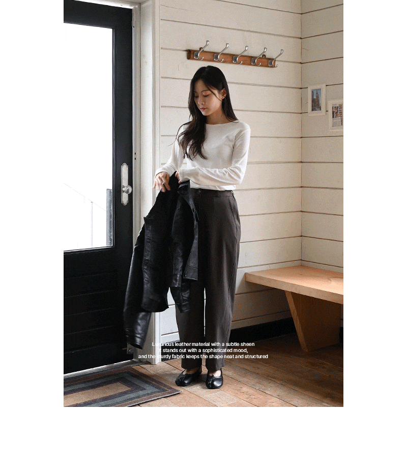 줄리아 레더 셔츠 자켓