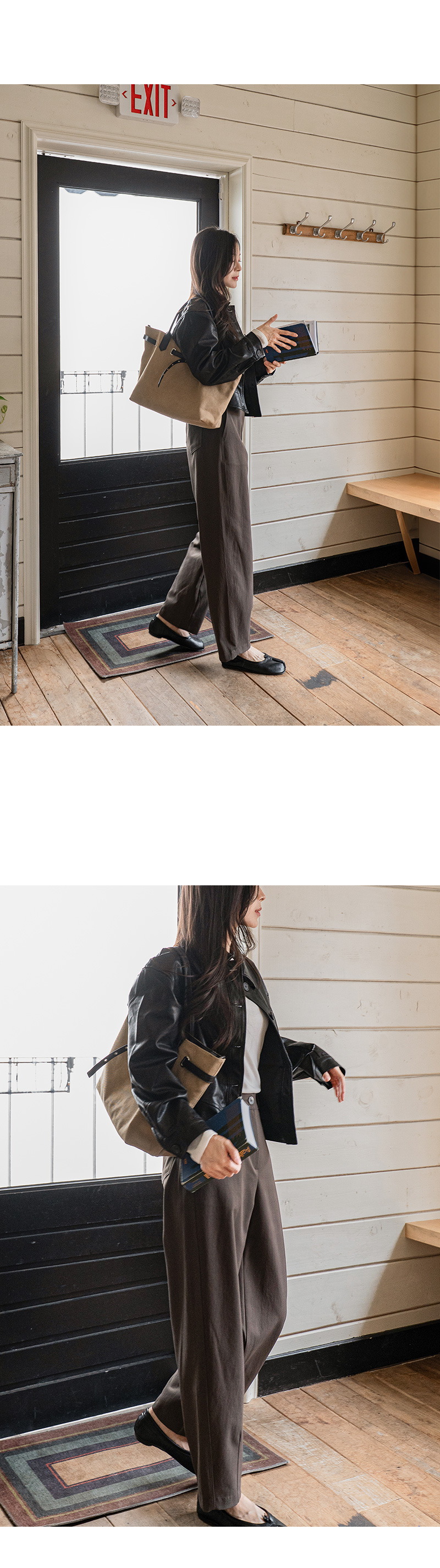 줄리아 레더 셔츠 자켓