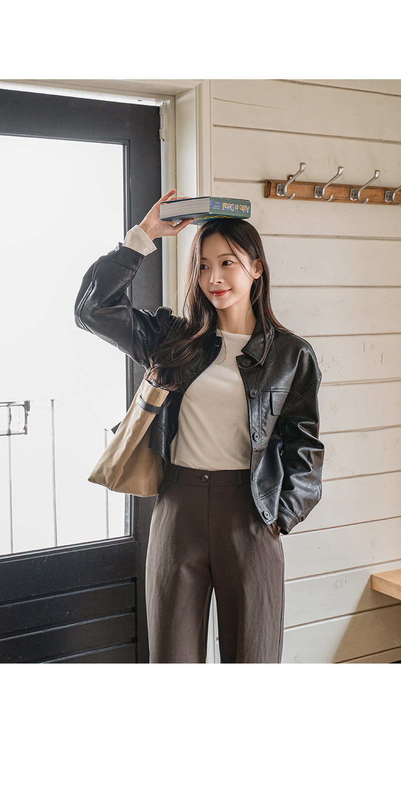 줄리아 레더 셔츠 자켓