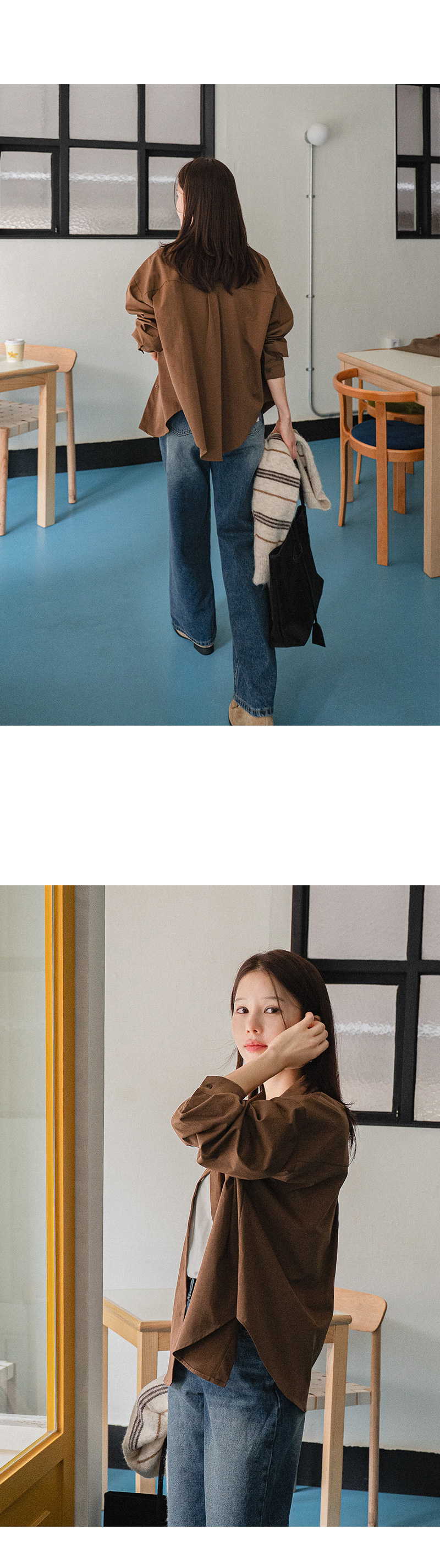 [벨유] 무드 플랩 포켓 셔츠