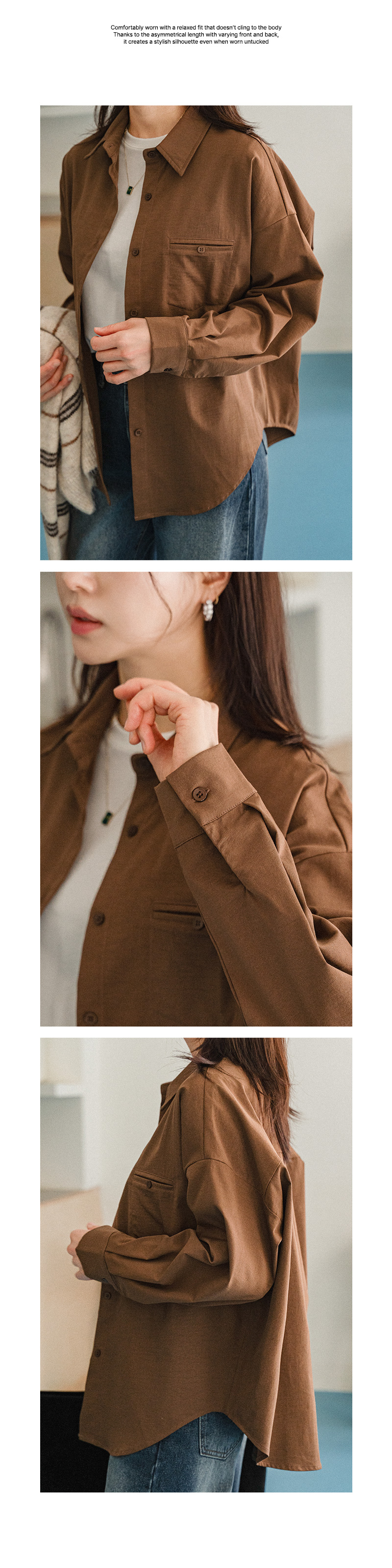 [벨유] 무드 플랩 포켓 셔츠