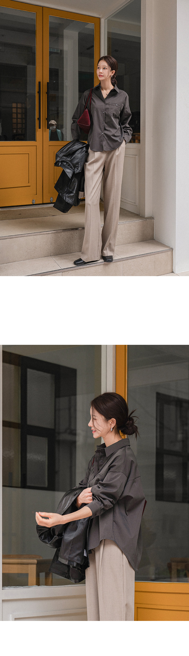 [벨유] 무드 플랩 포켓 셔츠