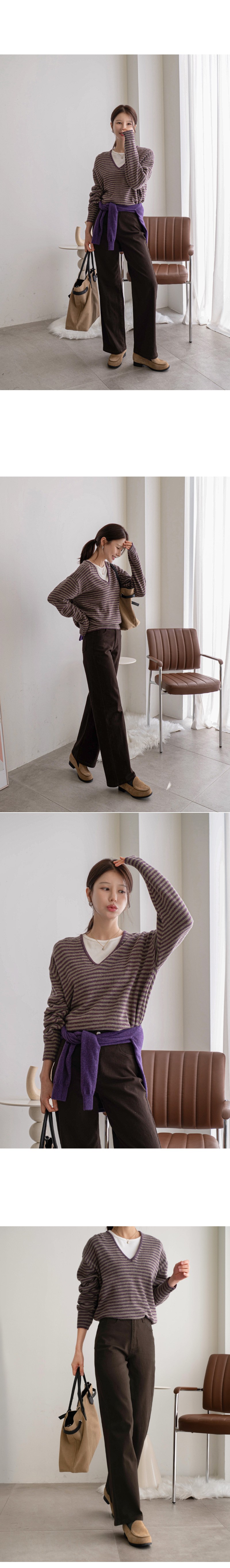 댄디 와이드 스판 밴딩 면 팬츠