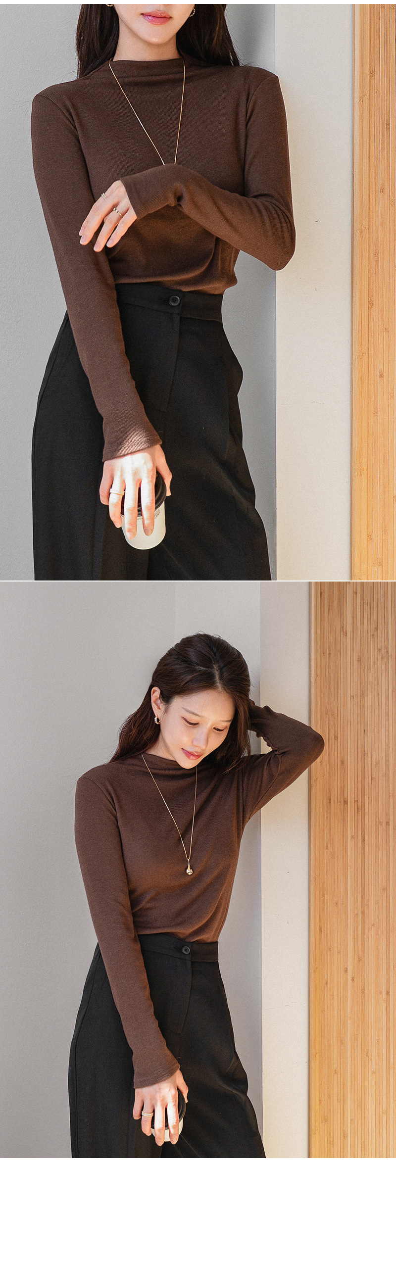 디파인 스판 폴라 티셔츠