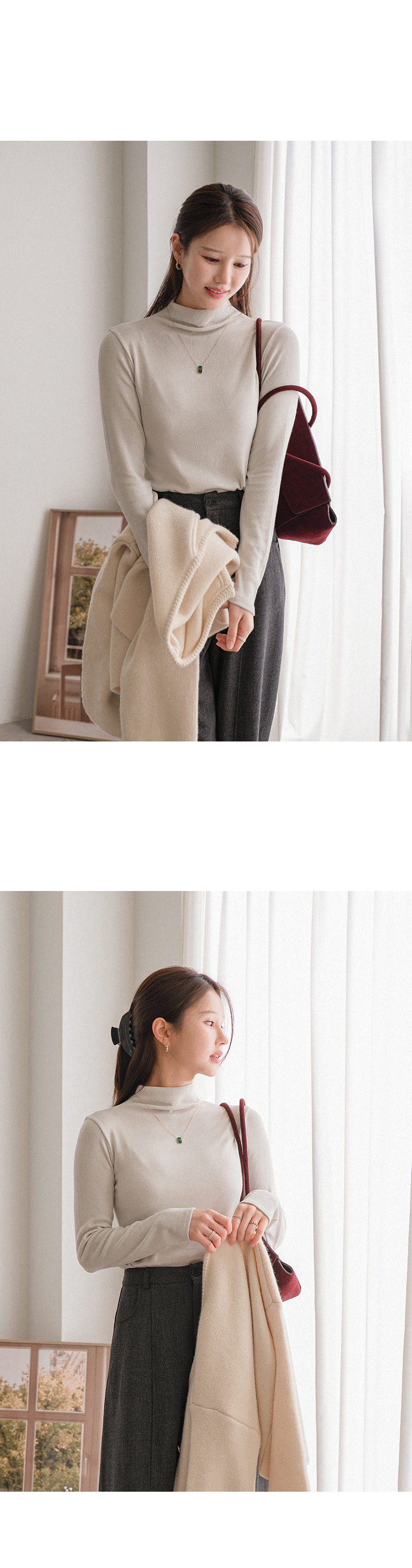 디파인 스판 폴라 티셔츠