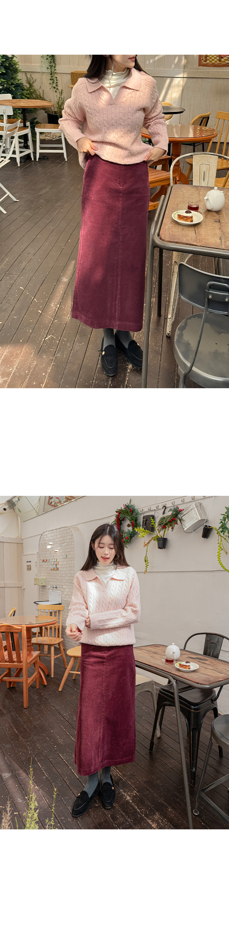 키작아도 골덴 스커트 (비죠일자밴딩)