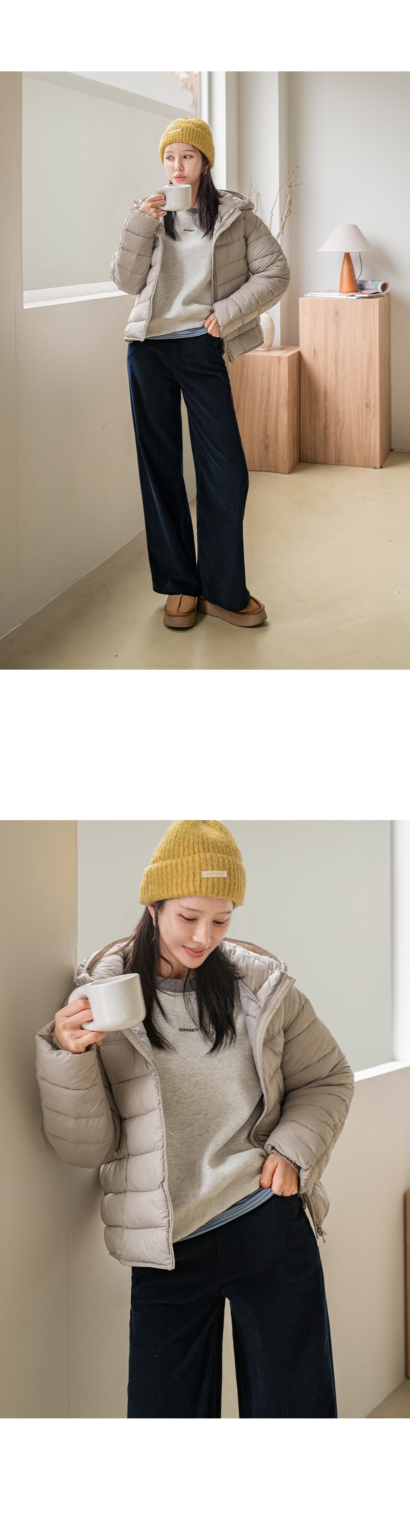 배색 나그랑 자수 맨투맨